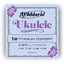 Струна для гитар Струны D`ADDARIO EJ87C TITANIUM UKULELE CONCERT: Тип Комплект струн