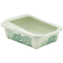 Туалет Moderna Hercules Eden для котов c бортиком 51x39x19 см светло-зеленый (K162379CA): Вид Открытый