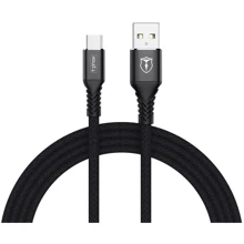 Кабель T-PHOX USB Cable to USB-C Jagger 1m Black (T-C814 black): Тип USB Cable - USB-C