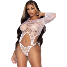 Боді Leg Avenue Top bodysuit with thong back White: Для кого Для жінок