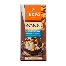 Шоколад Trapa Intenso молочний з мигдалем 175 г (DL17381): Вага, г 175