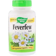 Nature's Way, Feverfew Herb, 380 mg, 180 Vegetarian Capsules (NWY-12808): Форма выпуска Капсулы