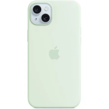 Чехол для iPhone Apple iPhone 15 Plus Silicone Case with MagSafe - Soft Mint (MWNG3ZM/A): Цвет зеленый