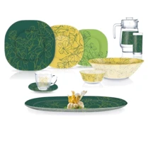 Столовый сервиз Luminarс Carina Annalee Green 46 пр. (Q5493): Количество персон 6