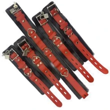 Комплект: ошейник и фиксаторы для рук и ног Пикантные Штучки Red&Black: Производитель Пикантные Штучки