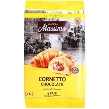 Круассаны Maestro Massimo Cornetto chocolate с шоколадным кремом 300 г (8050705434459): Вес нетто 300 г