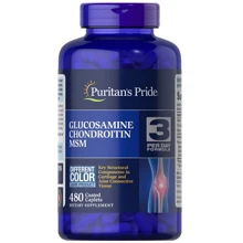Puritan's Pride Double Strength Glucosamine, Chondroitin & MSM 480 caps: Тип Глюкозамин
