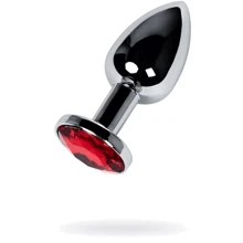 Анальная пробка с кристаллом Toyfa Silver anal plug with red gem: Для кого Унисекс