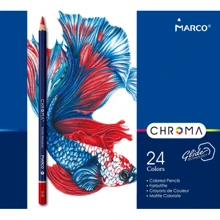 Карандаши Marco 8010-24TN 24 цв CHROMA в металлическом пенале: Тип Цветные