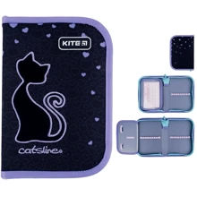 Пенал Kite без наполнения 1 отделение 1 отворот 621 Catsline (K24-621-3): Год выпуска коллекции 2024