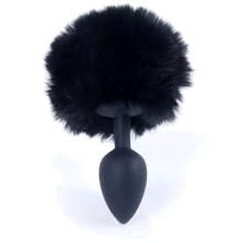 Анальна пробка S з хвостом BOSS of TOYS Boss Series - Silicon PLUG Bunny Tail Black, BS6400100: Для кого унісекс