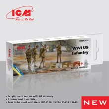 Набор красок ICM Пехота США Первая мировая 6 шт. (ICM3024): Производитель ICM