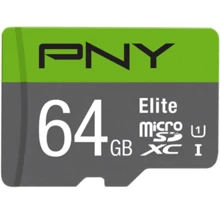 Карта памяти PNY 64GB microSDXC Class 10 UHS-I Elite + adapter (P-SDUX64U185GW-GE): Тип карты MicroSDXC