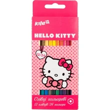 Олівці кольорові двосторонні Hello Kitty, 12 шт. / 24 кольори HK17-054: Тип кольорові