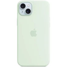 Чехол для iPhone Apple for iPhone 15 Plus Silicone Case with MagSafe Soft Mint (MWNG3): Цвет зеленый
