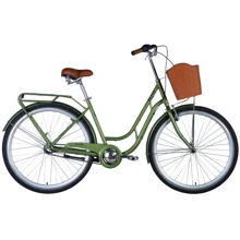 Велосипед Dorozhnik RETRO ST 28" планет. рама с багажником задн St с корзиной Pl с крылом St 2024 (темно-зелений) (OPS-D-28-397): Материал рамы Сталь