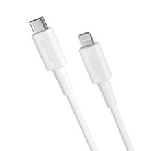 Кабель Proove Cable USB-C to Lightning Small Silicone 20W 1m White: Тип USB-C - Lightning