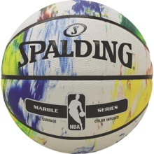 Мяч для игры Spalding NBA Marble Black White Outdoor баскетбольный размер 7 (NBA-MBW-OUT_7): Вид Баскетбольные