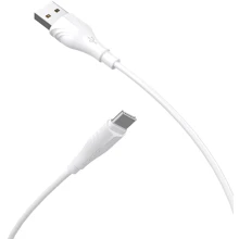 Кабель Borofone USB Cable to USB-C Optimal 3m White (BX18): Тип USB Cable - USB-C