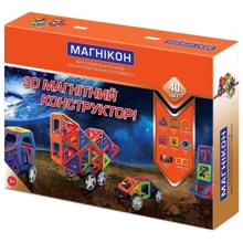 3D магнитный конструктор Магнікон МК-40: Количество деталей, шт. 40