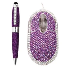 Мышь компьютерная + стилус Satzuma Гламурненько фиолетовый (UDH100-PURPLE)