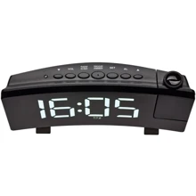 Годинник проекційний TFA, FM-радіо USB білі LED цифри адаптер 180х48х100 мм (60501502): Виробник TFA