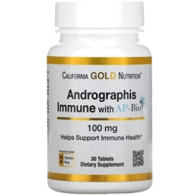 California Gold Nutrition Andrographis Immune with AP-BIO Андрографис для иммунитета 100 мг 30 таблеток: Форма выпуска Таблетки