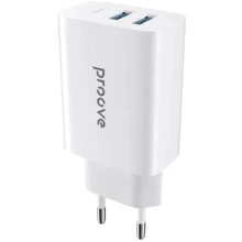 Зарядное устройство Proove Wall Charger 2xUSB+USB-C Rapid 30W White (WCRP30210002): Особенности Быстрая зарядка, Power Delivery (PD), USB-C