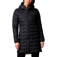 Пуховик Columbia Delta Ridge™ Long Down Jacket 1909251-010 48 чорний довгий зимовий з капюшоном: Сезон Зима