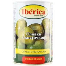 Оливки з кісточкою Iberica 420 г (8436024295399): Вага нетто 420 г