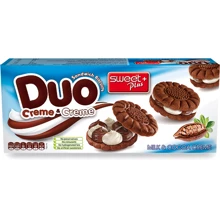 Печенье Sweet Plus из какао сэндвич DUO с молочным кремом и какао-кремом 165 г (1110310): Тип Печенье