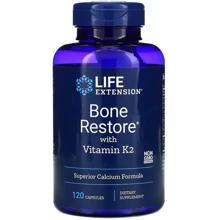 Life Extension Bone Restore With Vitamin K2 120 Caps Восстановление костей+K2: Тип Кальций