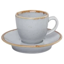 Чашка кофейная с блюдцем Porland Seasons Grey 80 мл/ 120 мм (213-212109.G): Тип Чашка с блюдцем