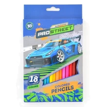 Олівці Yes 18 кольорів Street racing (290456): Тип кольорові
