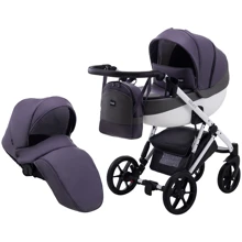 Коляска 2 в 1 Bair Next White шкіра 100% 61 бузок: Тип коляски Универсальная коляска (2-в-1)