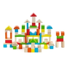 Дерев'яні кубики Viga Toys Кольорові блоки 80 шт 2.5 см (50333): Тип кубики
