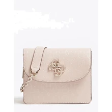 Женская сумка кросс боди Guess Chic Shine Mini Crossbody Flap розовая (HWSG7746780-BLS): Пол Женский