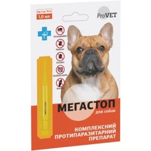 Капли на холку Природа Мега Стоп ProVET для собак 4-10 кг инсектоакарицид, антигельминтик 1 мл (4823082417445): Тип Ошейники