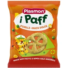Снеки Plasmon Baby Puffs Горошек и сладкая кукуруза 15 г (1136176): Тип Снеки