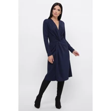 Платье FashionUp PL-1795C 42 синее повседневное удлиненное миди: Состав Вискоза, Полиэстер, Эластан