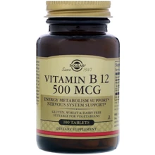 Solgar Vitamin B12, 500 mcg, 100 Tabs: Тип Витамин B
