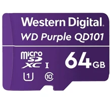 Карта пам'яті WD 64GB microSDXC UHS-I Class 10 QD101 Purple (WDD064G1P0C WDC): Тип карти MicroSDXC