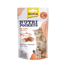 Вітамінні ласощі Gimborn GimCat Nutri Pockets для кішок Лосось та Омега 3+6 60 г (4002064400730): Вид Снеки