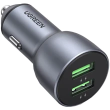 Зарядний пристрій Ugreen Car Charger USB+USB-C CD213 40W Space Grey (70594): Кабель в комплекті отсутствует