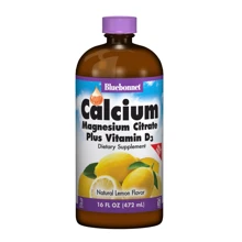 Bluebonnet Nutrition Calcium Magnesium Citrate Plus Vitamin D3 16 OZ (472 мл) Жидкий кальций, цитрат магния + витамин D3, вкус лимона: Тип Магний + Кальций