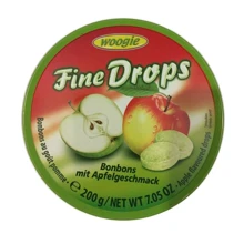 Льодяники Woogie Fine Drops Bonbons mit Apfelgeschmack 200 г (WT1803): Вага, г 200