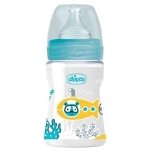 Пляшечка Chicco Well-Being 150 мл, блакитний (28611.20): Матеріал пластик