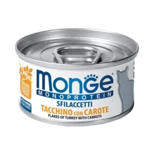 Паштет для котов Monge Cat Monoprotein мясные хлопья индейка морковь 0.08 кг (?70007191): Тип Паштет