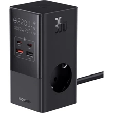 Зарядний пристрій Baseus Wall Charger AC+2xUSB+2xUSB-C GaN PowerCombo Power Strip 35W Black (E00023606113-00): Особливості USB-C
