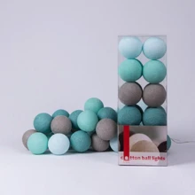 Гирлянда Cotton ball lights на 20 шаров 3,8м, Mint: Тип Хлопковые шарики